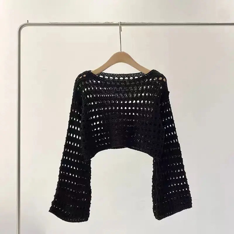 Pull court en maille ajourée tendance ORIS WEAR