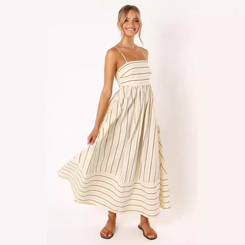 Robe Rayures et  Décontractée à Bretelles Fines ORIS WEAR