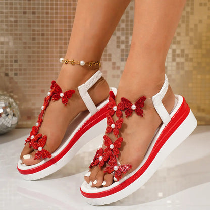 Sandales Plateforme Papillon Strass ORIS WEAR