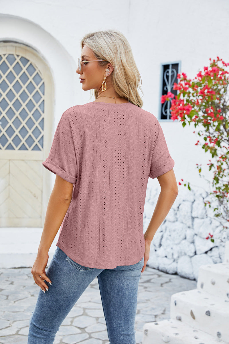 Pull à manches courtes et col en V pour ORIS WEAR