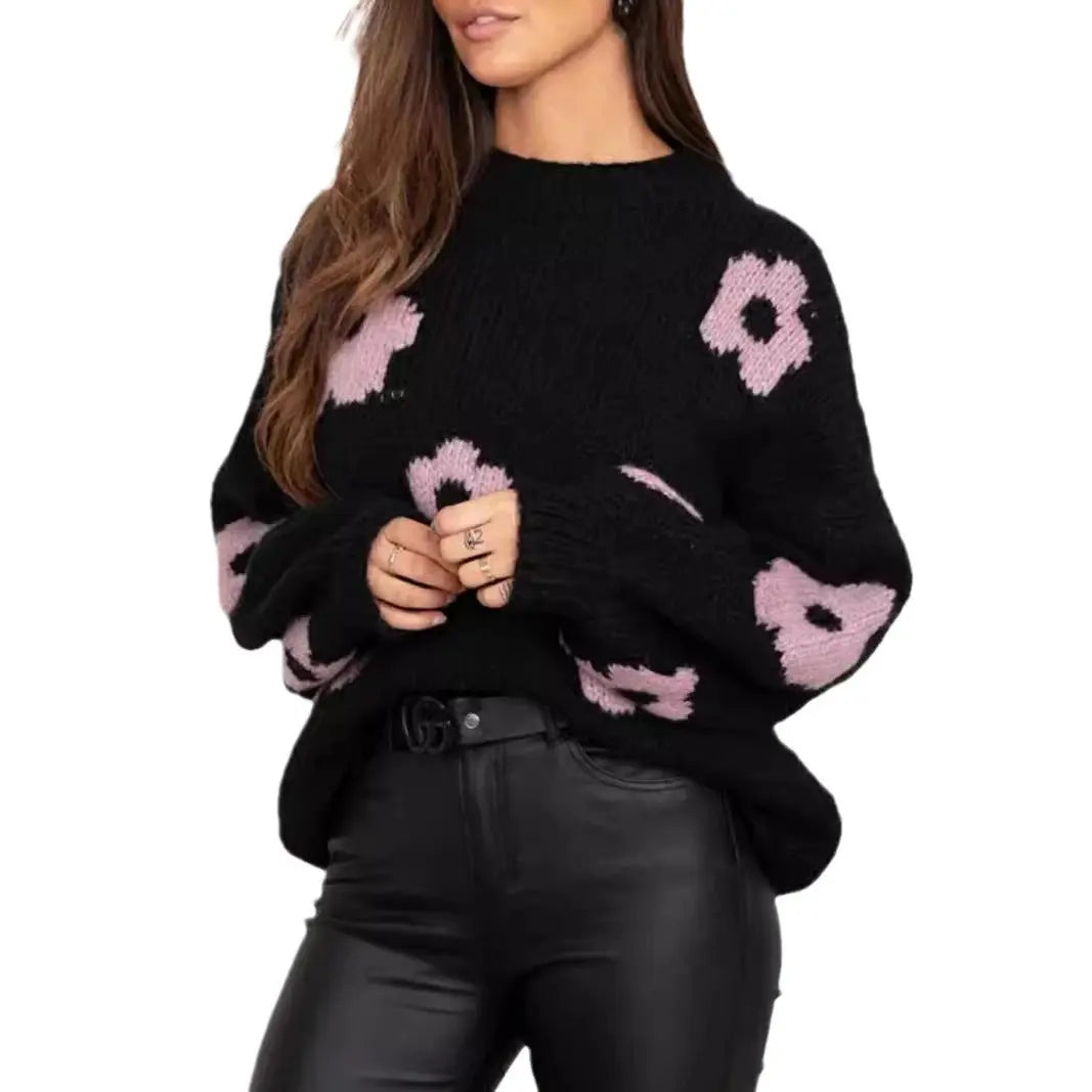 Pull Col Roulé Floral Oversize ORIS WEAR