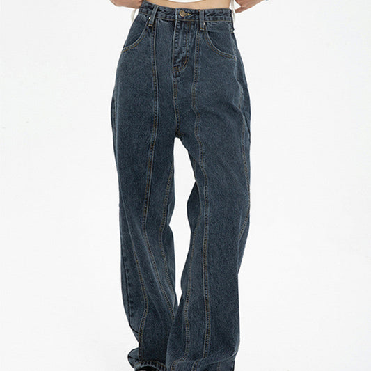 Jean bleu foncé drapé ample ORIS WEAR