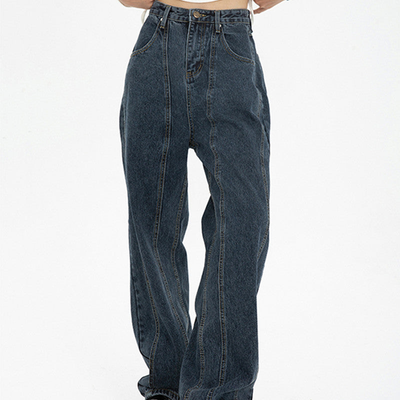 Jean bleu foncé drapé ample ORIS WEAR