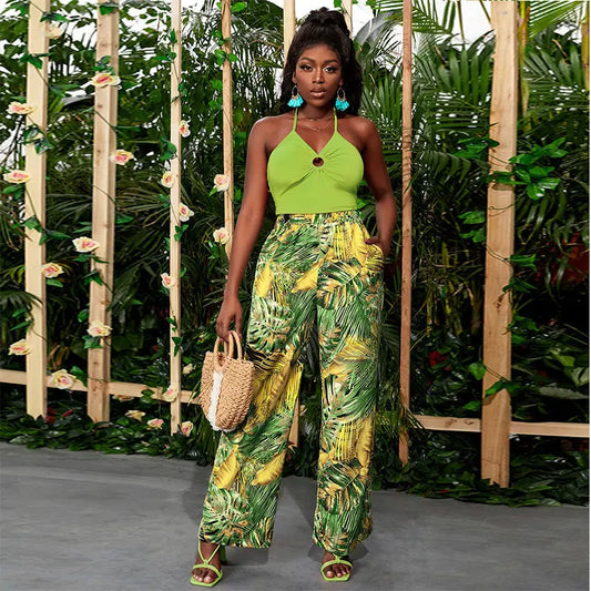 Mode femme fleurie vert — ORIS WEAR