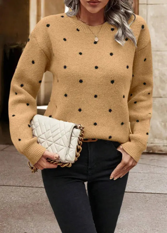 Pull femme élégante chamelle — ORIS WEAR
