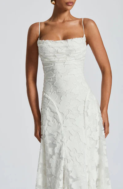 Ana | Robe longue sans manches à motif floral ORIS WEAR