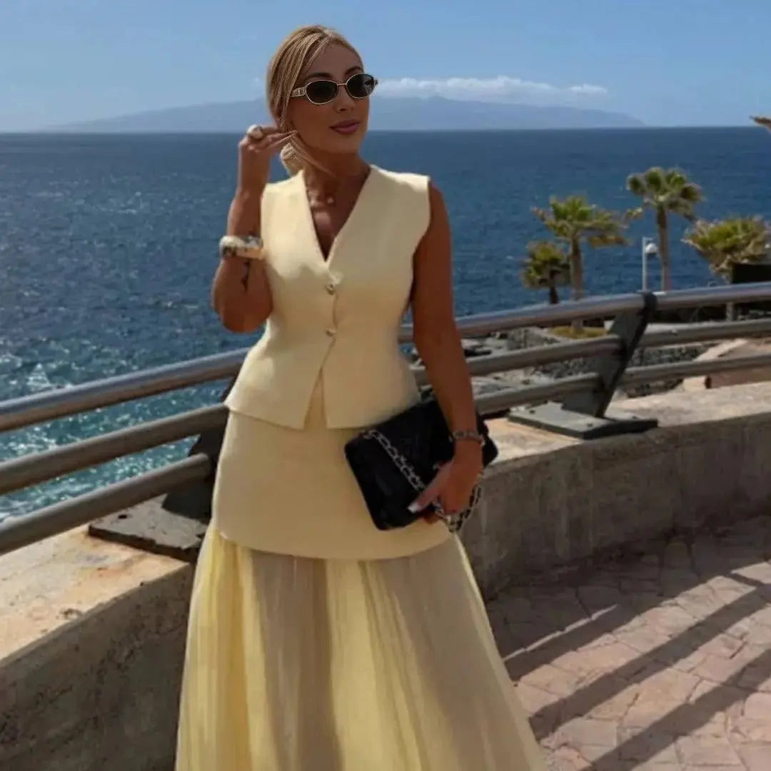 Mode femme fluide jaune — ORIS WEAR