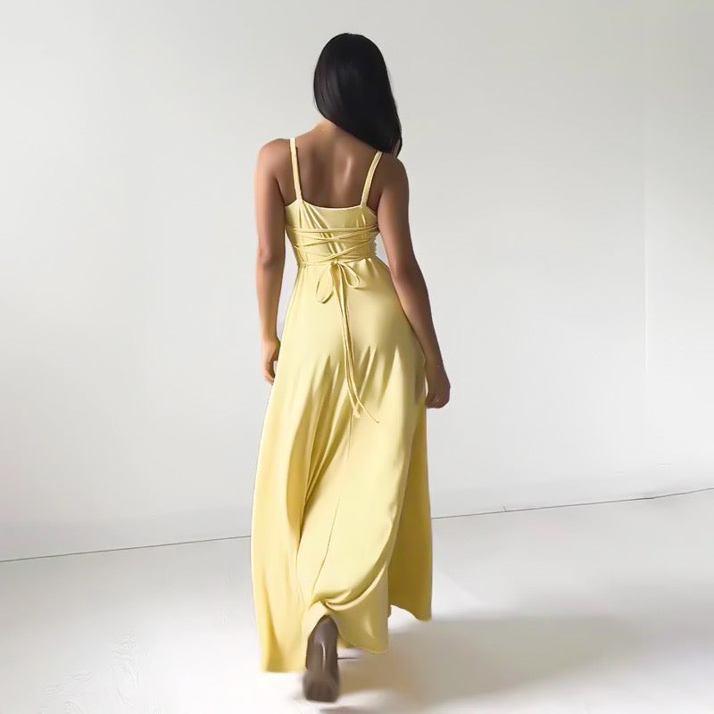 Robe Élégante Ajustée Col V Femme ORIS WEAR