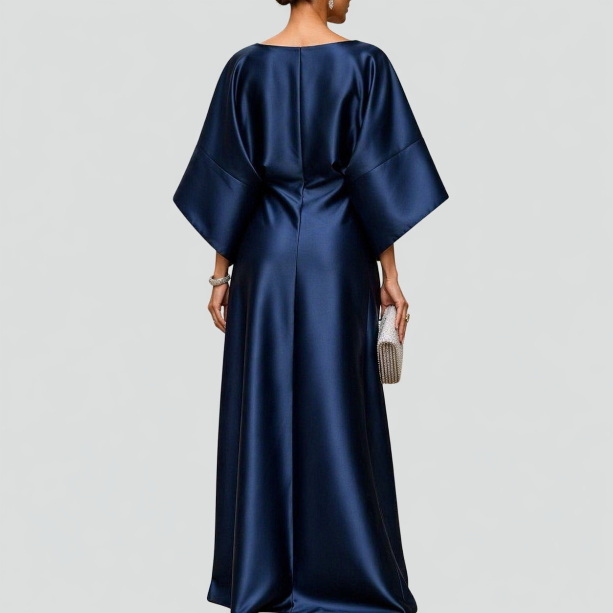 Verbera | Robe longue en satin à manches larges ORIS WEAR