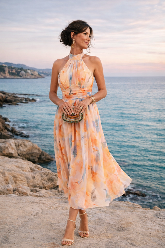 Robe Dos Nu Imprimée – Style Vacances