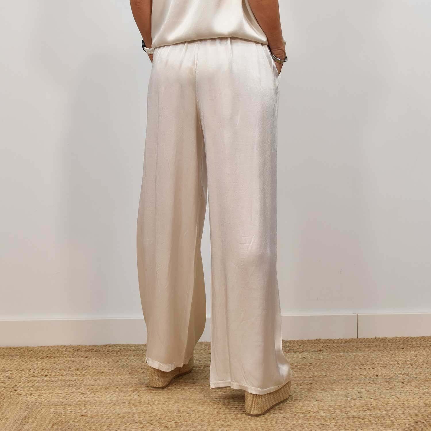 Ensemble Satin Chic - Haut Fluide & Pantalon Large ORIS WEAR