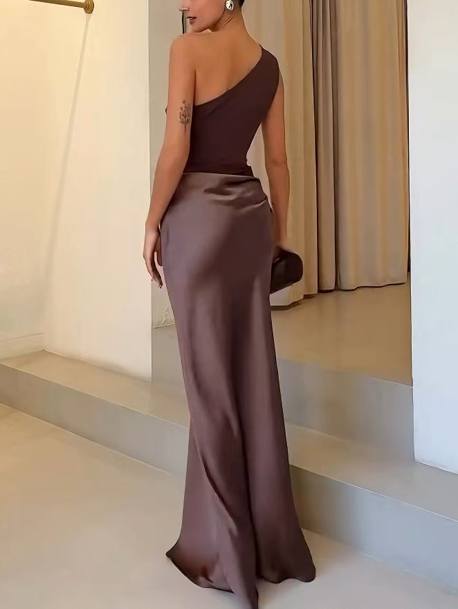 Anita™ | Robe Maxi de Soirée Élégante à Épaule Unique Plissée FRESH NORTH CO