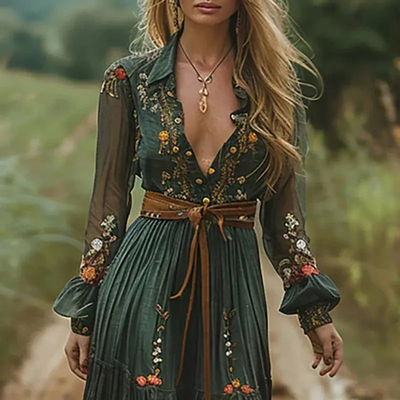 Silva | Robe Maxi Florale Bohémienne FRESH NORTH CO