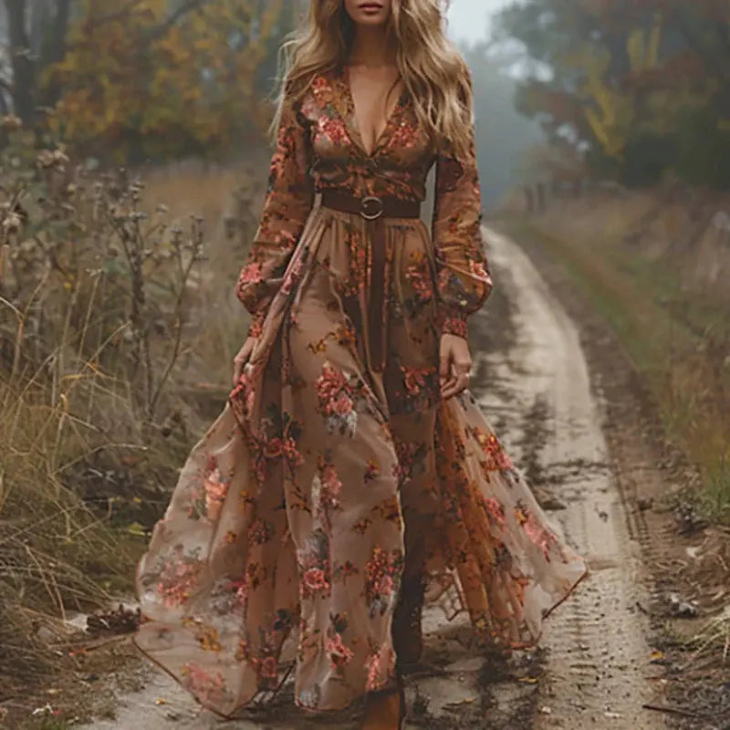 Silva | Robe Maxi Florale Bohémienne FRESH NORTH CO