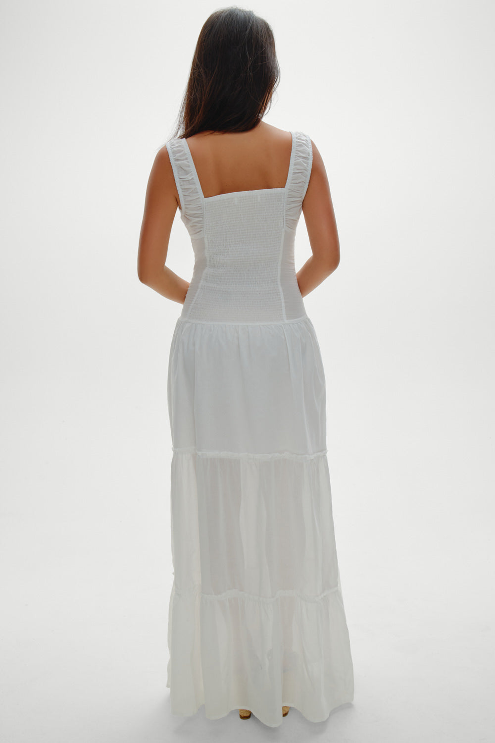 Robe extra longue avec style plissé sur le devant ORIS WEAR