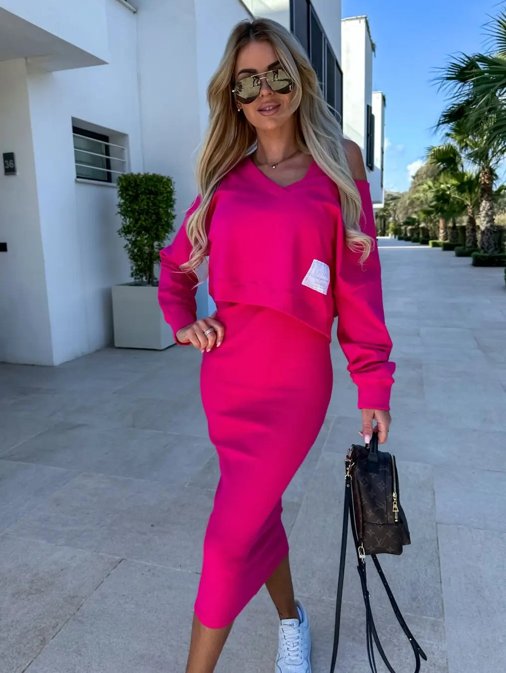 Monique - Ensemble Sweatshirt et robe décontractés ORIS WEAR