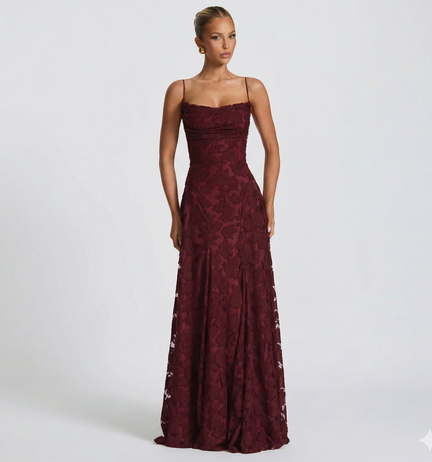 Ana | Robe longue à motif floral