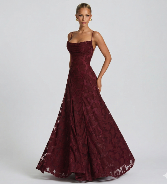 Ana | Robe longue à motif floral