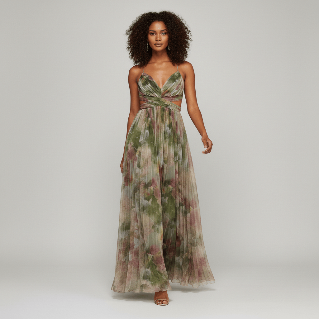Carola - Robe longue florale charmante ORIS WEAR