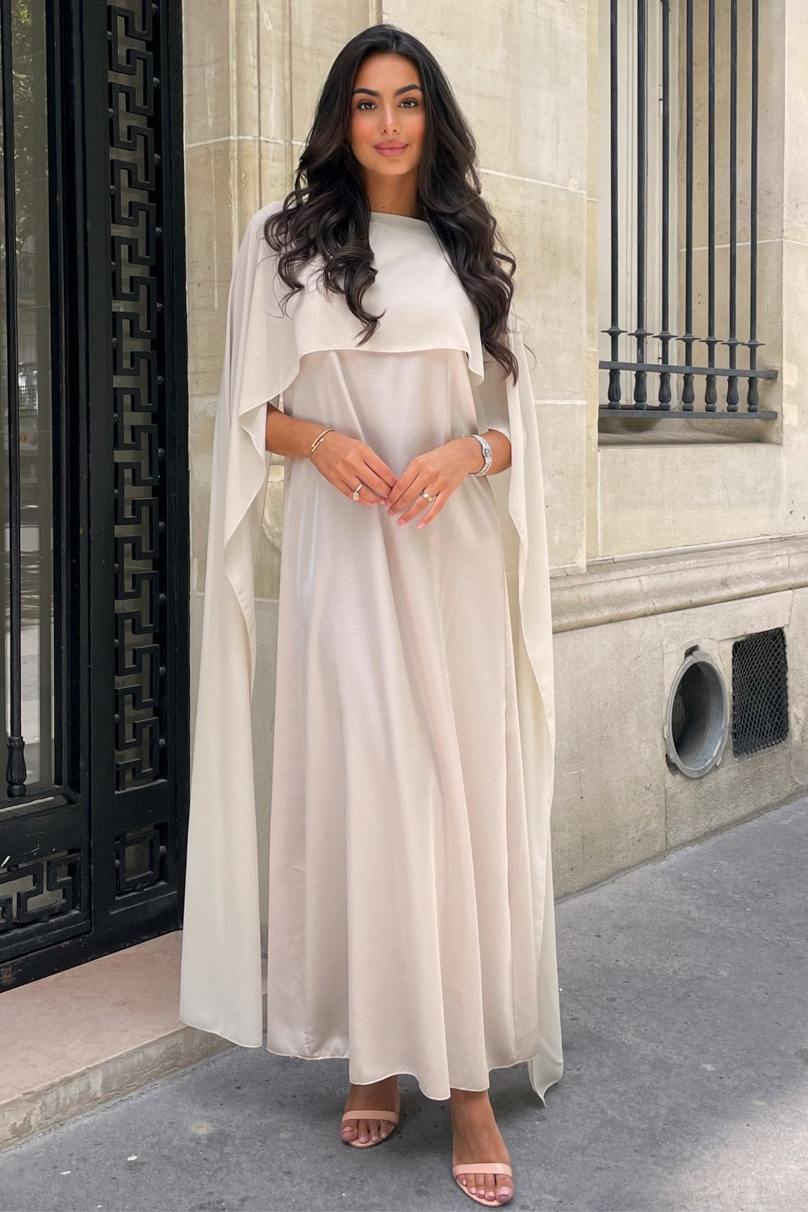 Tayma | Abaya à manches drapées Modesia