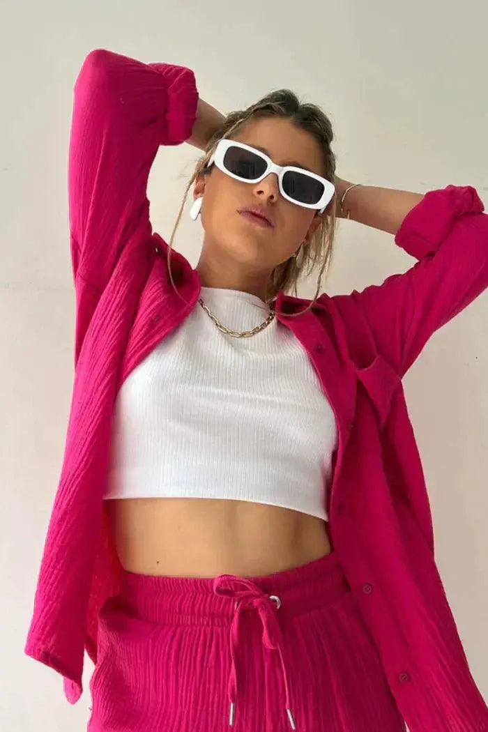 Mode femme fluide rose foncé — ORIS WEAR