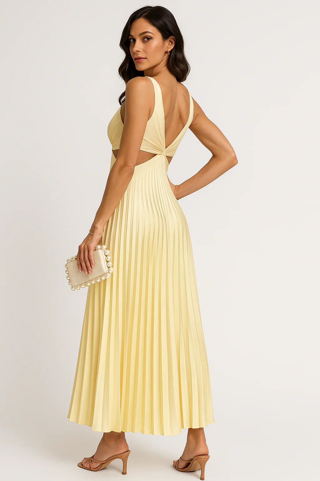 Rumi | Robe de soirée en satin plissé élégante Vesper Lorain