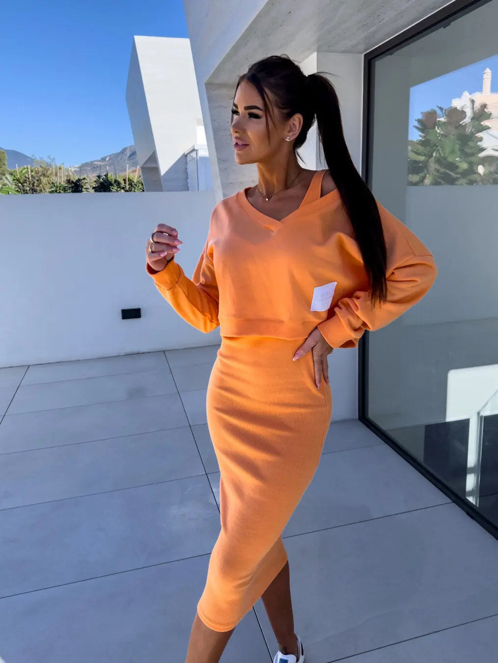 Monique - Ensemble Sweatshirt et robe décontractés ORIS WEAR