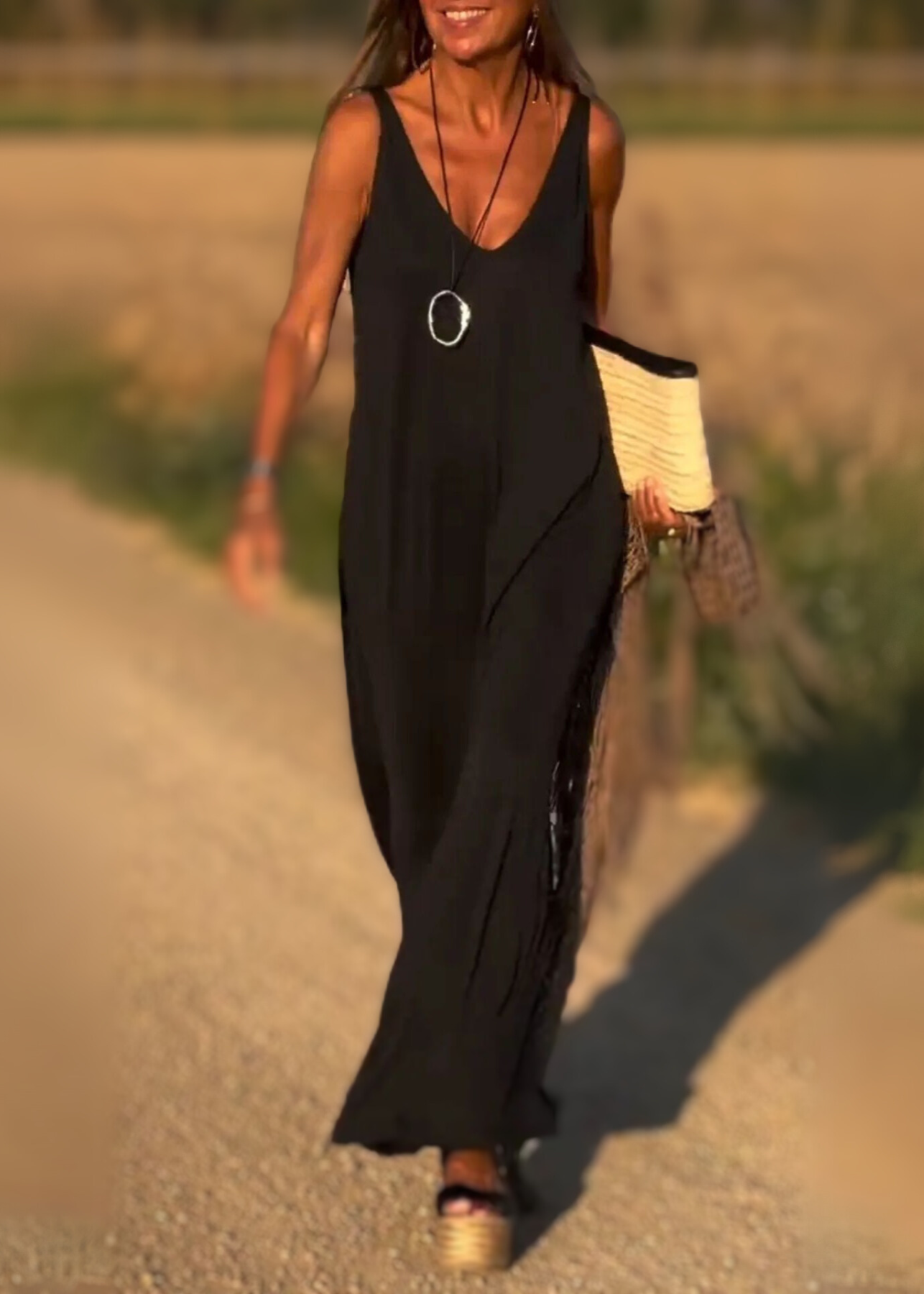 Robe Tendance V-neck Raffinée ORIS WEAR