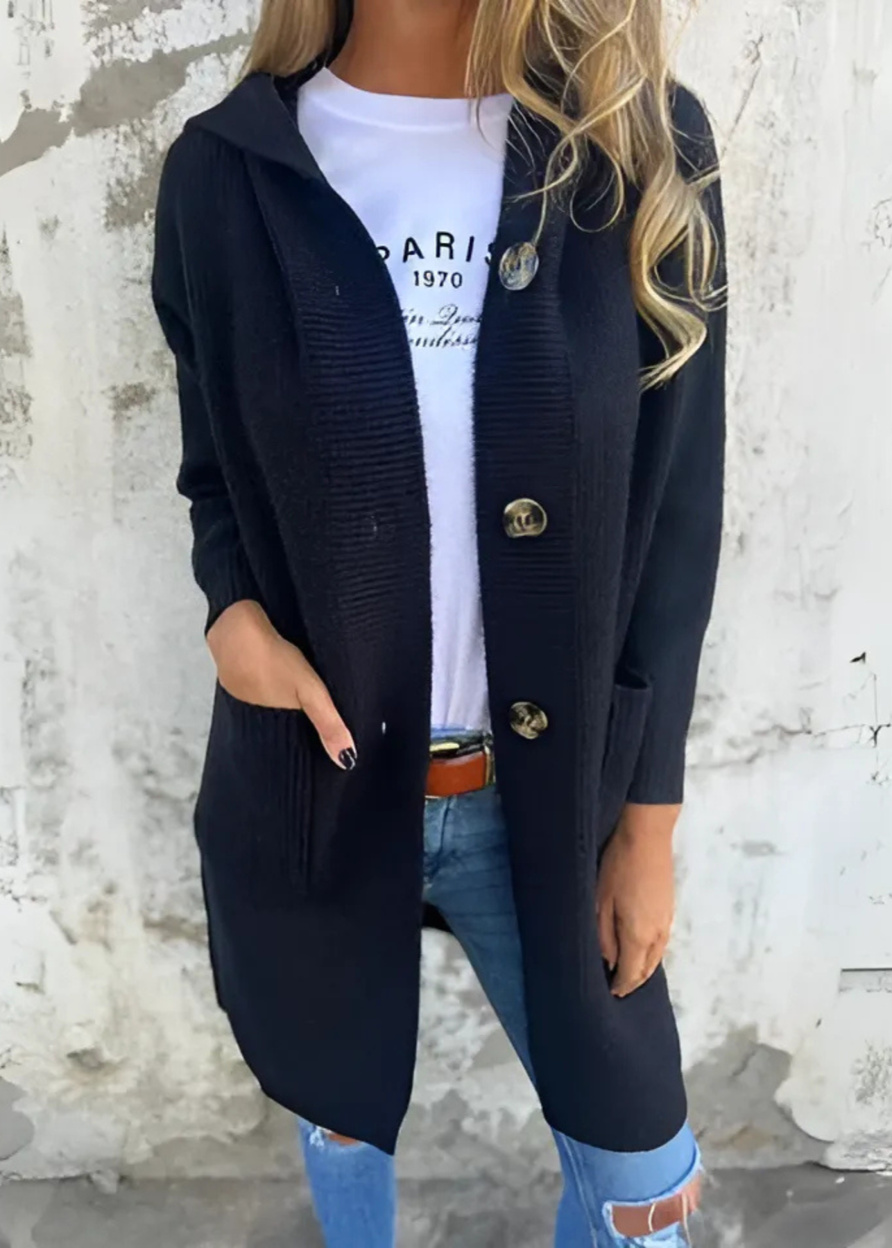 Cardigan Maille Gris Confort ORIS WEAR