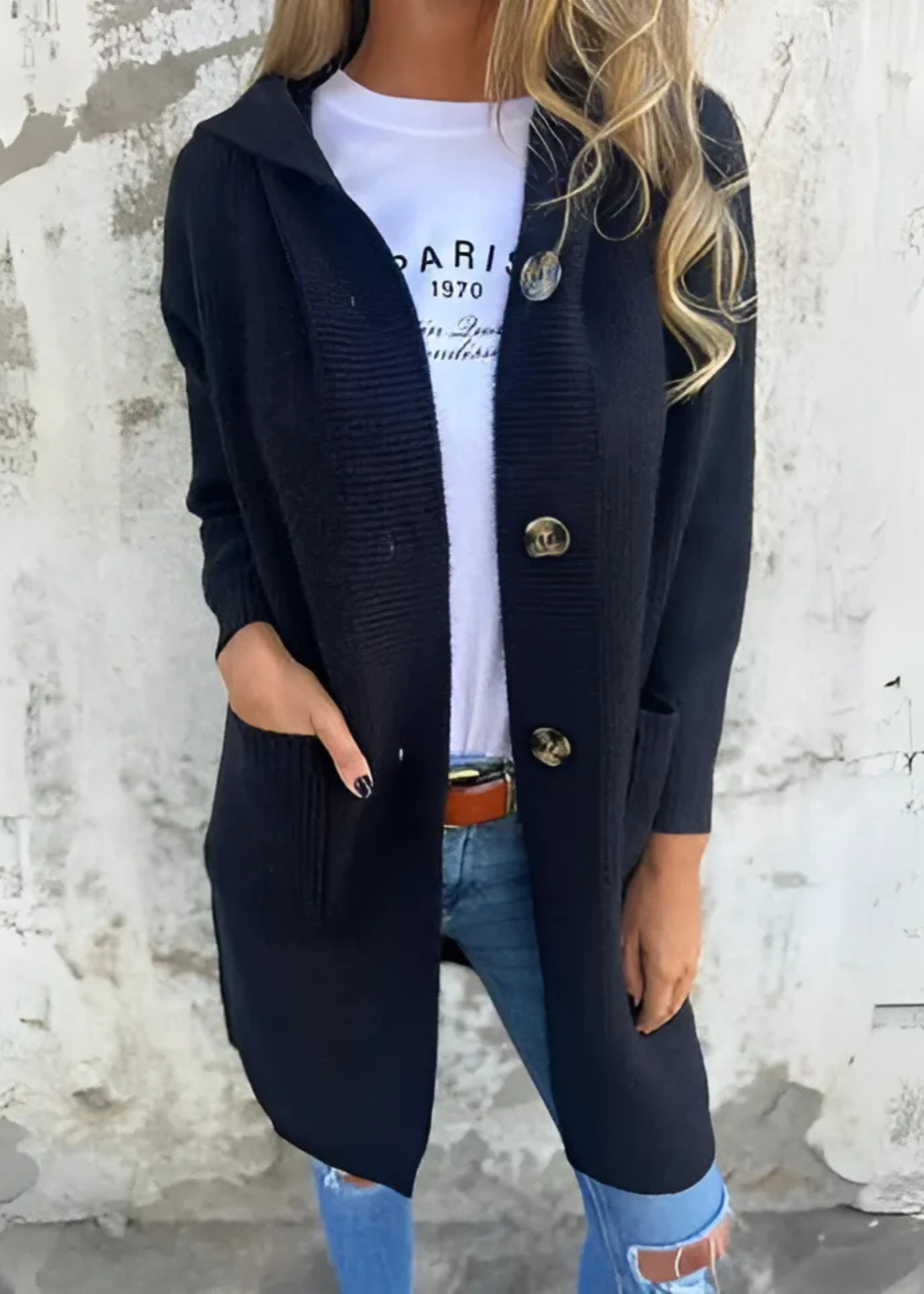 Cardigan Maille Gris Confort ORIS WEAR