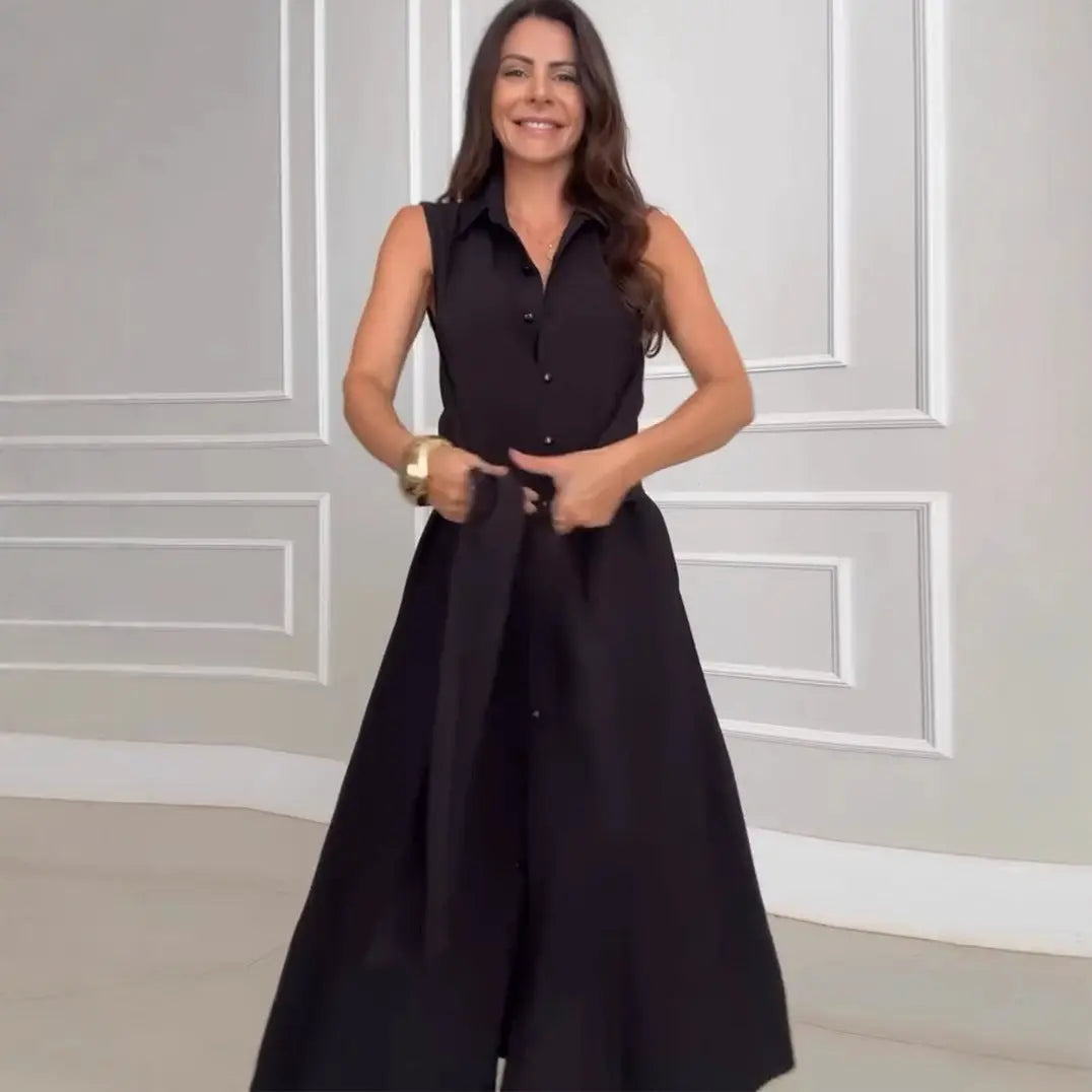 Robe Élégante à Décolleté en V avec Effet Deux-en-Un ORIS WEAR