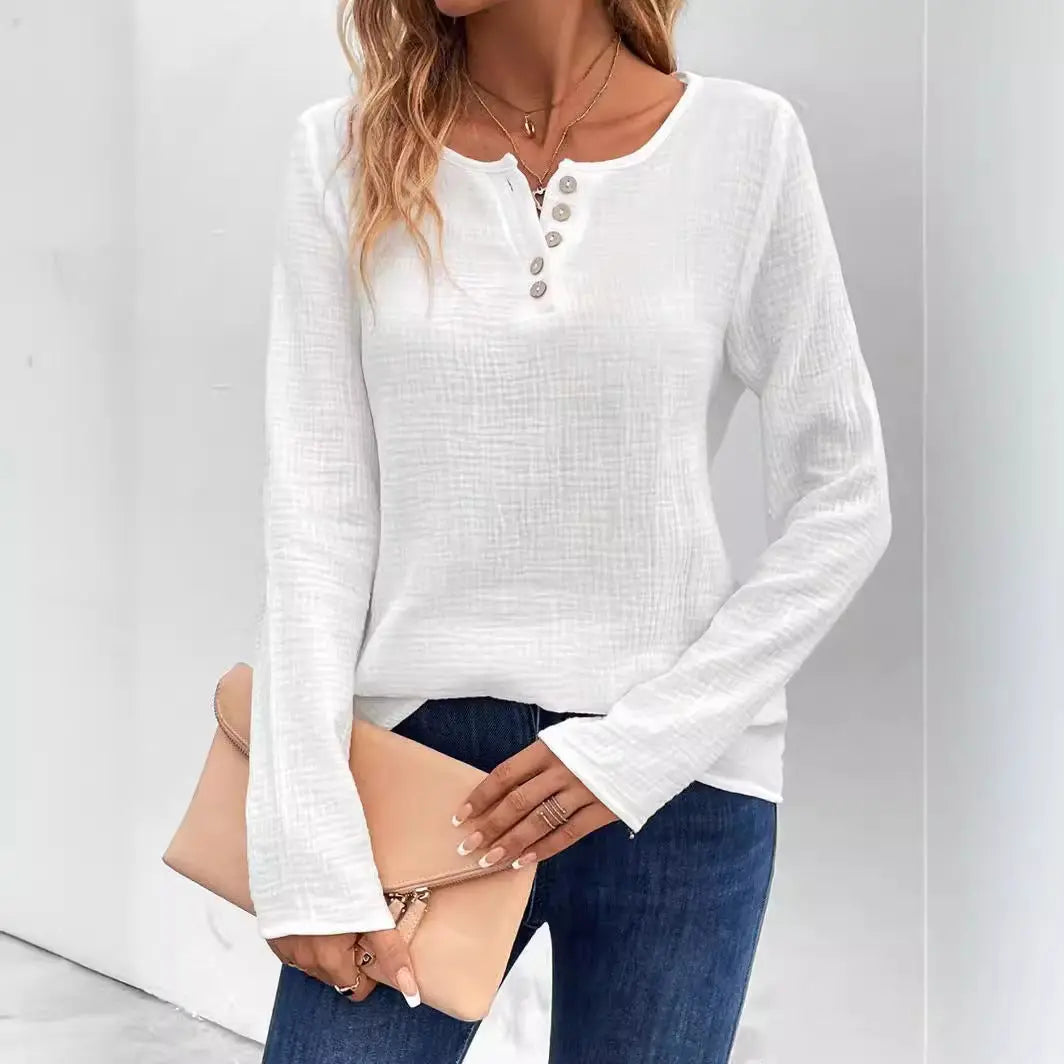 Pull boutonné femme manches longues – Confort et élégance ORIS WEAR