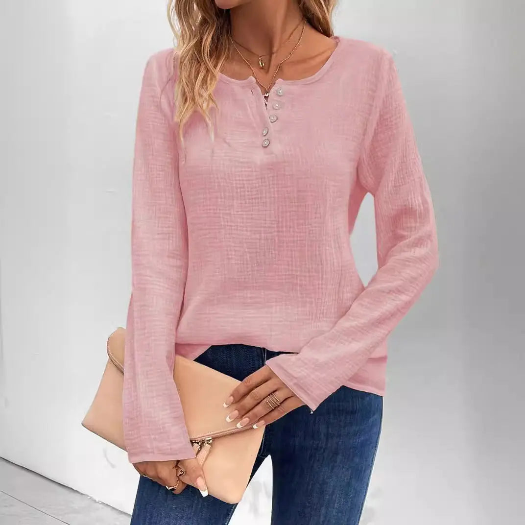 Pull boutonné femme manches longues – Confort et élégance ORIS WEAR