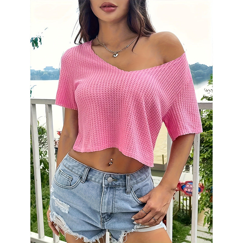 Pull d'été à col en V, amincissant la clavicule ORIS WEAR