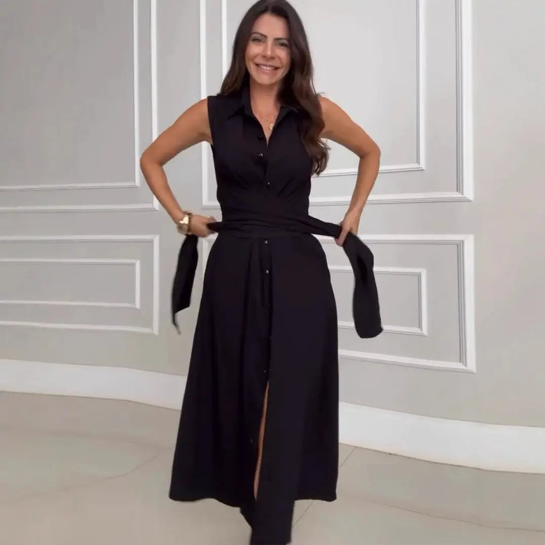 Robe Élégante à Décolleté en V avec Effet Deux-en-Un ORIS WEAR