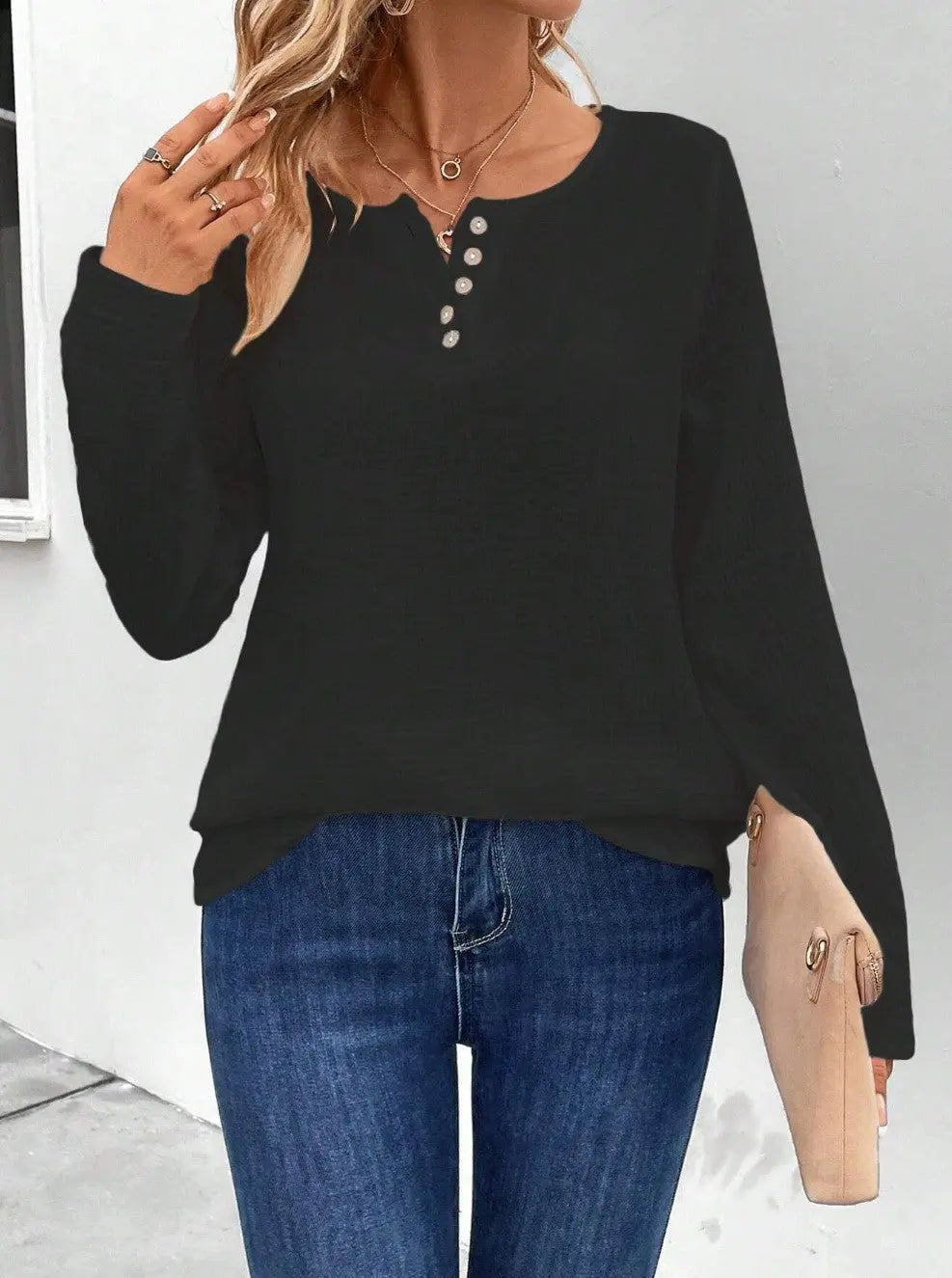 Pull boutonné femme manches longues – Confort et élégance ORIS WEAR