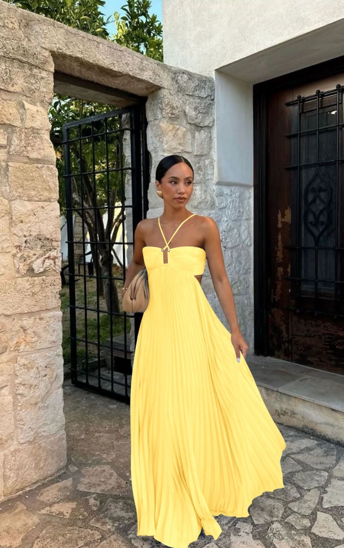Robe Longue Plissée Sans Bretelles – Élégance Minimaliste d'Été ORIS WEAR