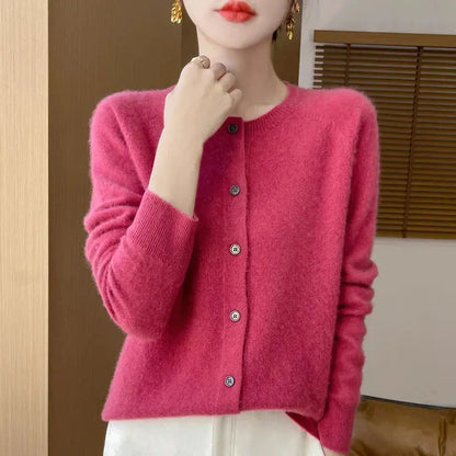 Cardigan en Mérinos 100% – Douceur et Élégance Printemps/Automne ORIS WEAR