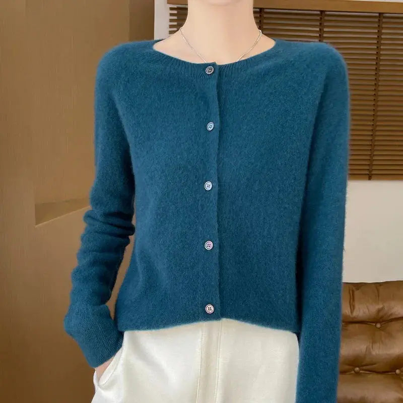 Cardigan en Mérinos 100% – Douceur et Élégance Printemps/Automne ORIS WEAR