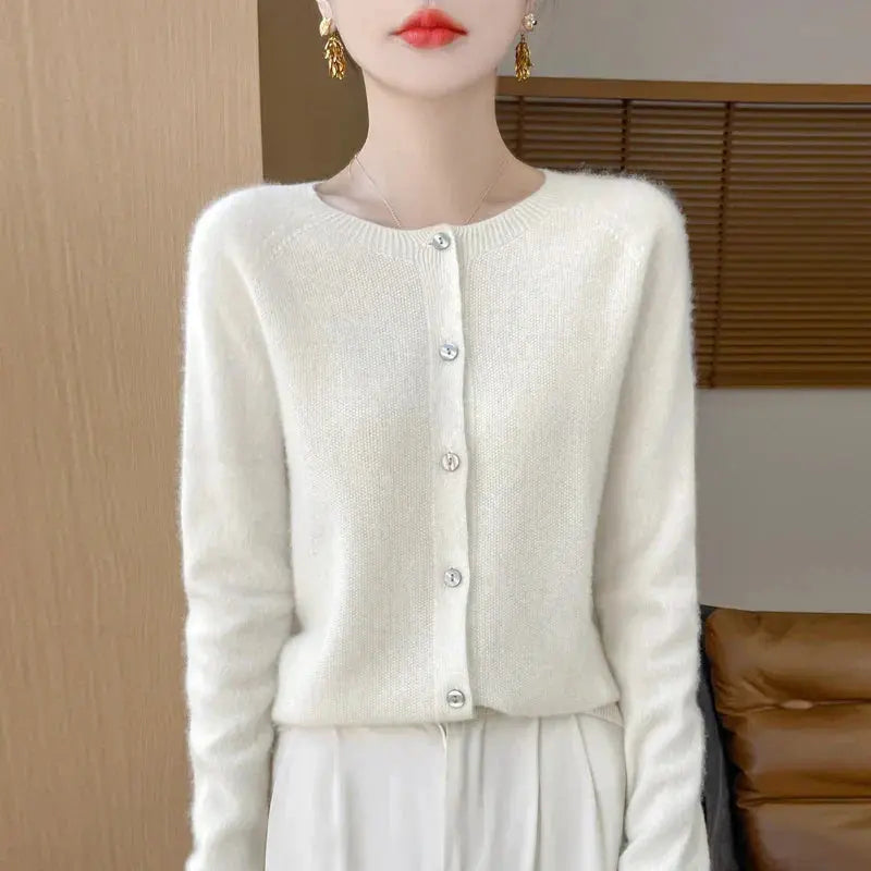 Cardigan en Mérinos 100% – Douceur et Élégance Printemps/Automne ORIS WEAR