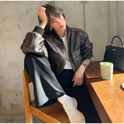Veste aviateur vintage cuir ORIS WEAR