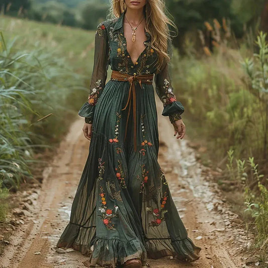 Silva | Robe Maxi Florale Bohémienne FRESH NORTH CO