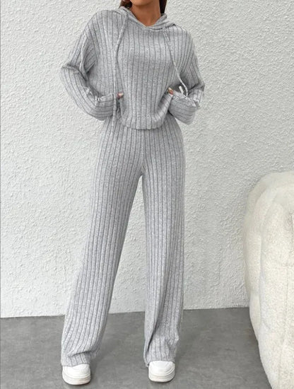 Best Ensemble Tricoté Casual Printemps-automne – Sweat à Capuche et Pantalon ORIS WEAR