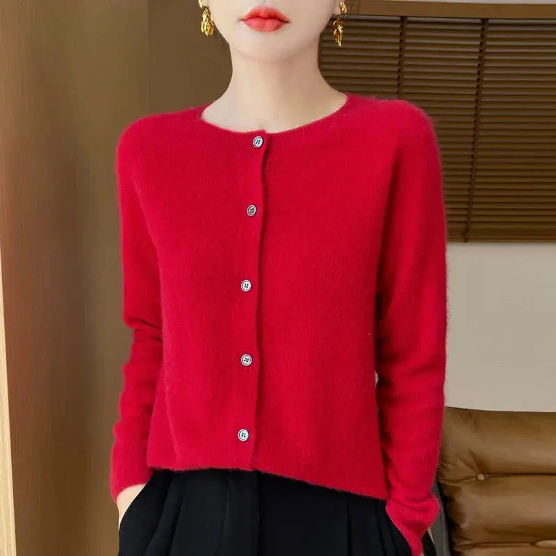 Cardigan en Mérinos 100% – Douceur et Élégance Printemps/Automne ORIS WEAR