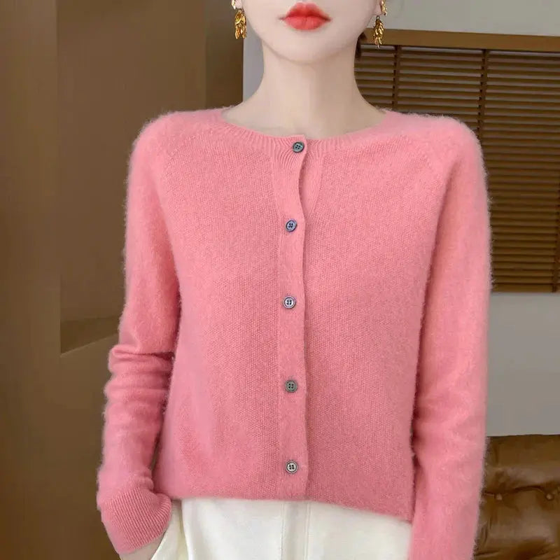 Cardigan en Mérinos 100% – Douceur et Élégance Printemps/Automne ORIS WEAR