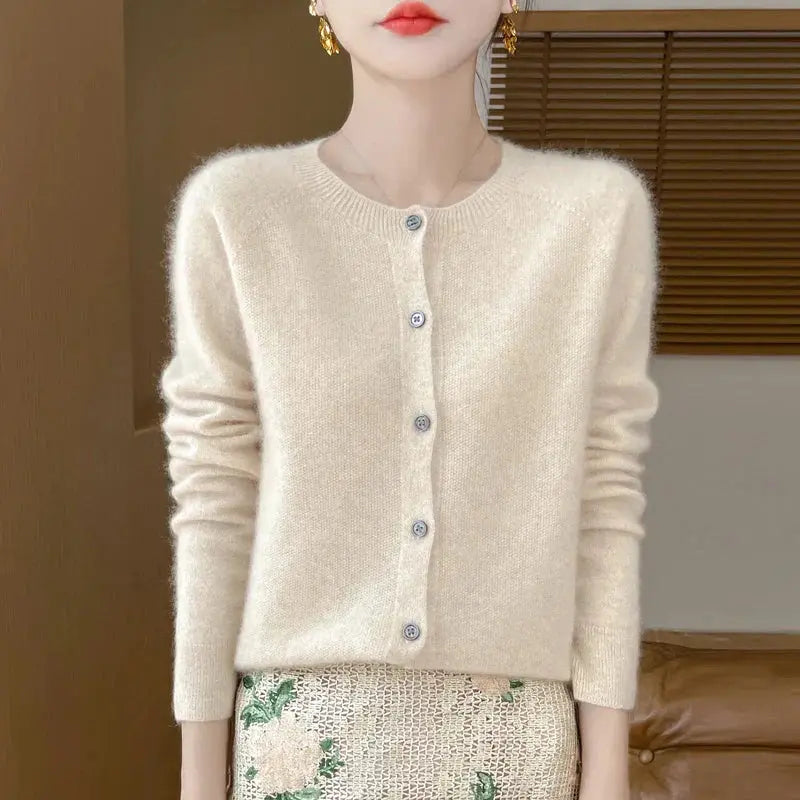 Cardigan en Mérinos 100% – Douceur et Élégance Printemps/Automne ORIS WEAR