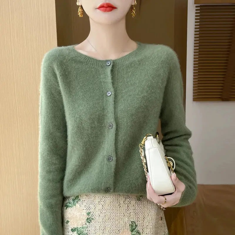 Cardigan en Mérinos 100% – Douceur et Élégance Printemps/Automne ORIS WEAR