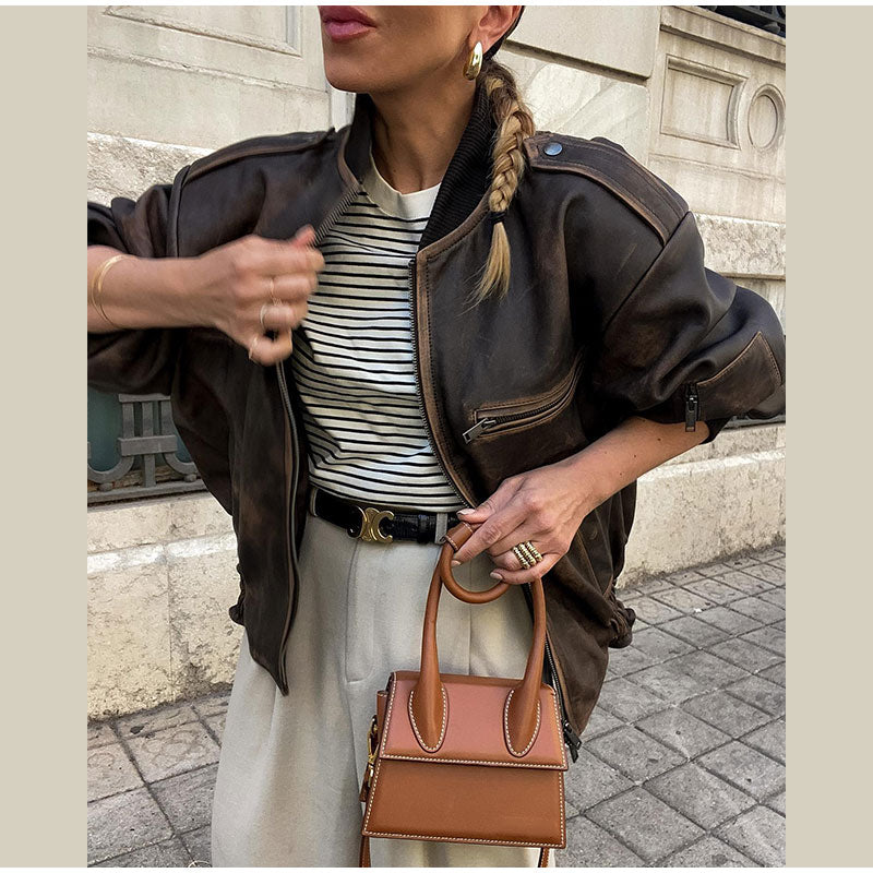 Veste aviateur vintage cuir ORIS WEAR