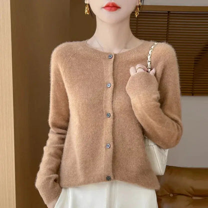 Cardigan en Mérinos 100% – Douceur et Élégance Printemps/Automne ORIS WEAR