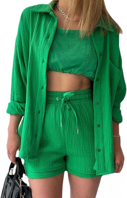 Douceur Estivale – Ensemble Chemise & Short ORIS WEAR